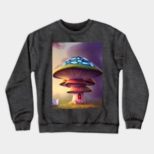 Enchanting Home for Sale (8) - Magic Mushroom House Crewneck Sweatshirt